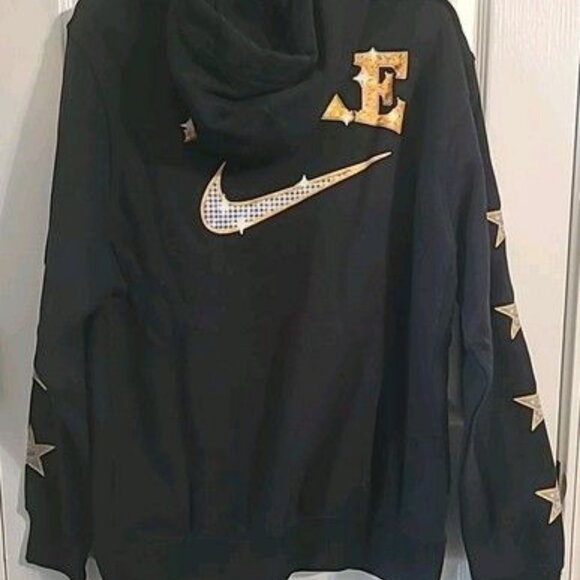 Nike Sportswear Men's Size Medium Heat Label Graphic Black Hoodie FB9052-010 New - Picture 3 of 7